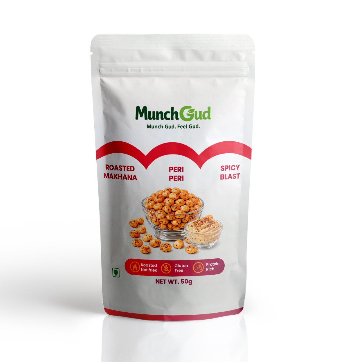 Combo – Roasted Peri Peri & Cream & Onion Makhana (2 x 50g) gallery thumbnail